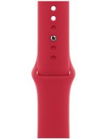 Apple Watch S7 45mm Aluminium Case, Sportarmband red/red Seitenansicht
