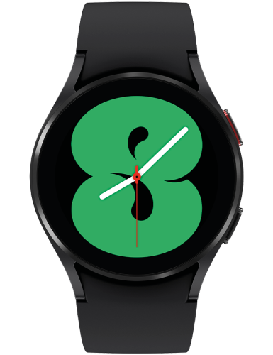 Samsung Watch 4 Smartwatch Aluminium schwarz Frontansicht 2