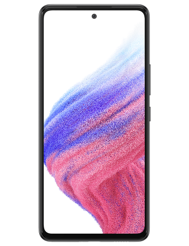 Galaxy A53 5G EE schwarz Frontansicht 1