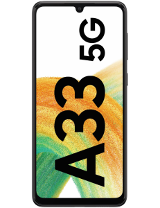 Galaxy A33 5G EE schwarz Frontansicht 1