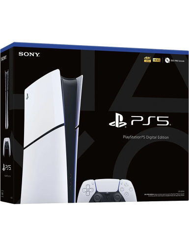 Playstation 5 Slim Digital Edition weiss Seitenansicht