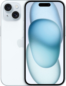iPhone 15 blau Frontansicht 1