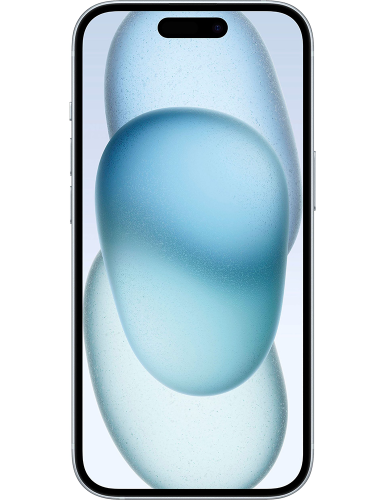 iPhone 15 blau Frontansicht 2