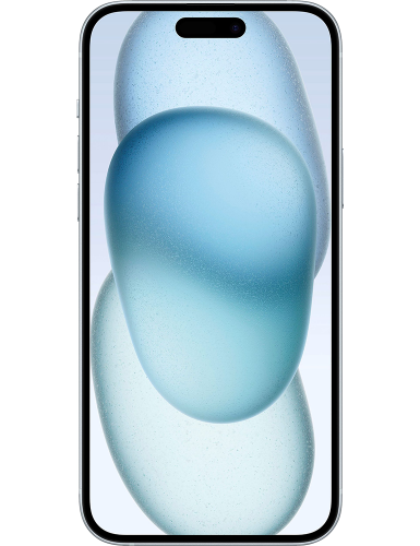 iPhone 15 Plus blau Frontansicht 2