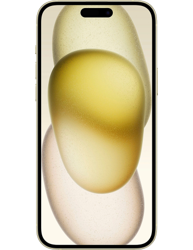 iPhone 15 Plus gelb Frontansicht 2