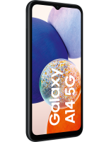 Galaxy A14 5G schwarz Seitenansicht